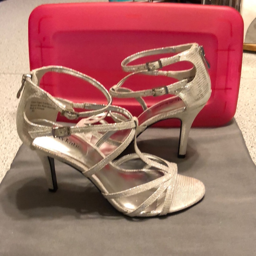 Silver Sparkle Heel Party Shoe